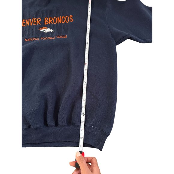 LOGO ATHLETIC DENVER BRONCOS FOOTBALL BLUE CREWNECK MEN'S XL |T1 - Picture 4 of 5